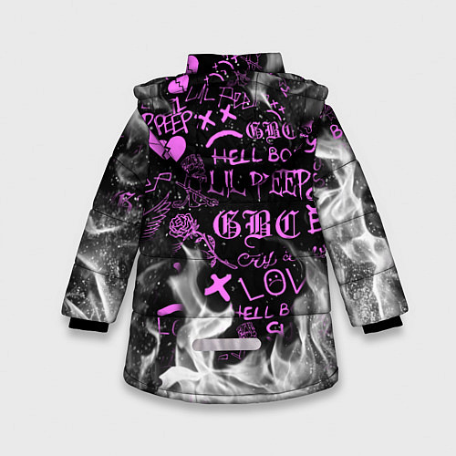 Зимняя куртка для девочки LIL PEEP / 3D-Черный – фото 2