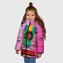 Куртка зимняя для девочки Brawl stars, цвет: 3D-красный — фото 2