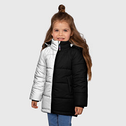 Куртка зимняя для девочки ПРОСТО ЧЁРНО-БЕЛЫЙ цвета 3D-черный — фото 2
