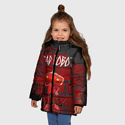 Куртка зимняя для девочки Bad Robot, цвет: 3D-черный — фото 2