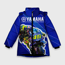 Куртка зимняя для девочки Valentino Rossi, цвет: 3D-черный