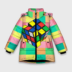Зимняя куртка для девочки Кубик Рубика