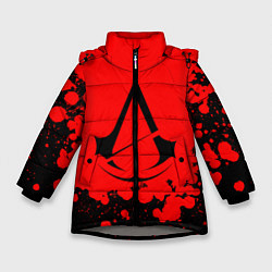 Куртка зимняя для девочки Assassin’s Creed, цвет: 3D-светло-серый