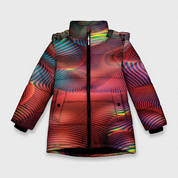 Куртка зимняя для девочки Текста, цвет: 3D-черный
