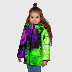 Куртка зимняя для девочки БИТВА ОГНЕЙ, цвет: 3D-черный — фото 2