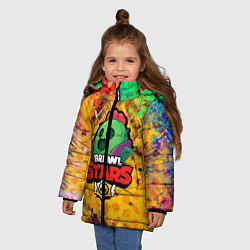 Куртка зимняя для девочки BRAWL STARS:SPIKE, цвет: 3D-черный — фото 2