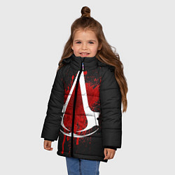 Куртка зимняя для девочки Assassin’s Creed, цвет: 3D-красный — фото 2