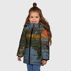 Куртка зимняя для девочки ГЕРОИ 3, цвет: 3D-светло-серый — фото 2