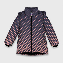 Куртка зимняя для девочки Dots pattern, цвет: 3D-черный