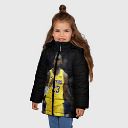 Куртка зимняя для девочки Леброн Джеймс, цвет: 3D-красный — фото 2