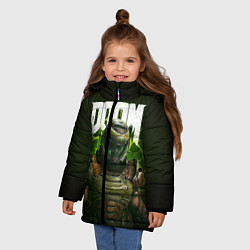Куртка зимняя для девочки Doom Eternal, цвет: 3D-красный — фото 2