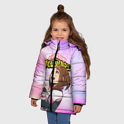 Куртка зимняя для девочки MY HERO ACADEMIA, цвет: 3D-светло-серый — фото 2