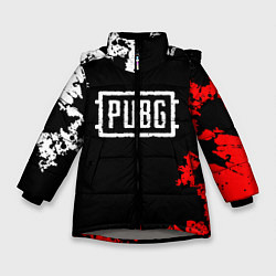 Куртка зимняя для девочки PUBG, цвет: 3D-светло-серый