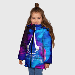 Куртка зимняя для девочки ASSASSINS CREED, цвет: 3D-черный — фото 2