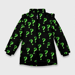 Куртка зимняя для девочки Знак вопроса, цвет: 3D-черный