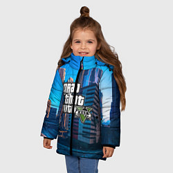 Куртка зимняя для девочки GTA 5, цвет: 3D-черный — фото 2