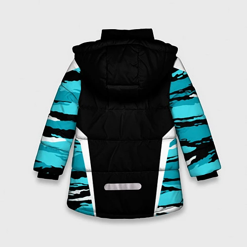 Зимняя куртка для девочки ВВС России Камуфляж / 3D-Черный – фото 2