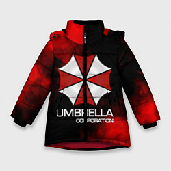 Куртка зимняя для девочки UMBRELLA CORP, цвет: 3D-красный