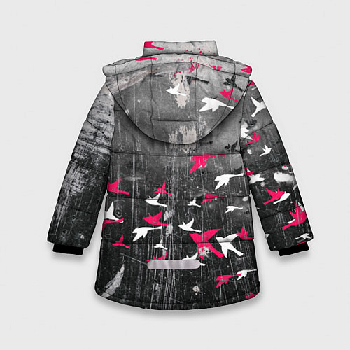 Зимняя куртка для девочки Three Days Grace art / 3D-Черный – фото 2