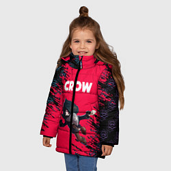 Куртка зимняя для девочки BRAWL STARS CROW, цвет: 3D-черный — фото 2