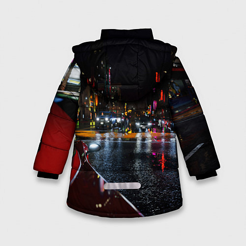 Зимняя куртка для девочки Grand Theft Auto V / 3D-Черный – фото 2