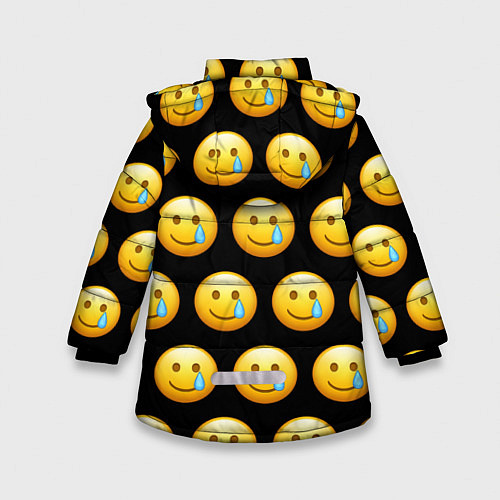 Зимняя куртка для девочки New Emoji / 3D-Черный – фото 2