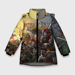 Куртка зимняя для девочки Heroes of Might and Magic, цвет: 3D-светло-серый