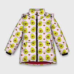 Куртка зимняя для девочки АВОКАДО, цвет: 3D-красный