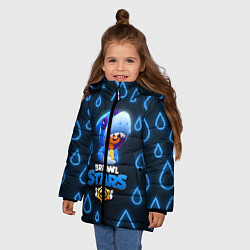 Куртка зимняя для девочки Brawl Stars Leon Shark, цвет: 3D-черный — фото 2