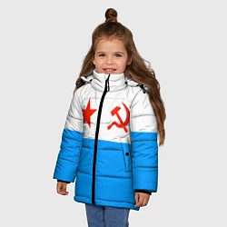Куртка зимняя для девочки ВМФ СССР, цвет: 3D-черный — фото 2
