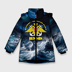 Зимняя куртка для девочки Военно-морской флот