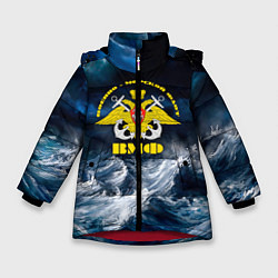 Зимняя куртка для девочки Военно-морской флот