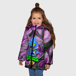 Куртка зимняя для девочки Brawl stars, цвет: 3D-черный — фото 2
