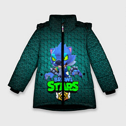 Куртка зимняя для девочки Brawl stars, цвет: 3D-черный