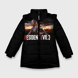 Куртка зимняя для девочки Resident Evil 3, цвет: 3D-черный