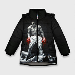 Куртка зимняя для девочки Muhammad Ali, цвет: 3D-светло-серый