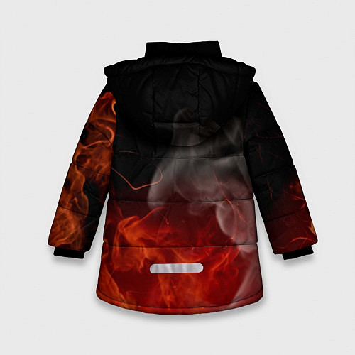 Зимняя куртка для девочки AC DC / 3D-Черный – фото 2