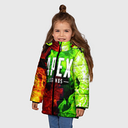 Куртка зимняя для девочки APEX LEGENDS, цвет: 3D-черный — фото 2