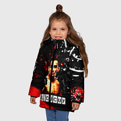 Куртка зимняя для девочки EL CUCUY, цвет: 3D-черный — фото 2