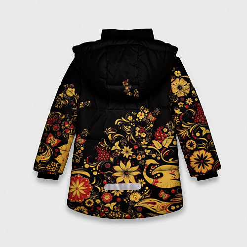 Зимняя куртка для девочки GUSLI / 3D-Черный – фото 2