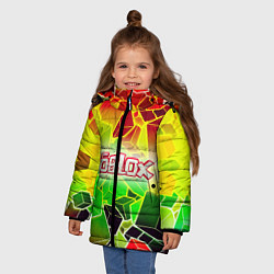 Куртка зимняя для девочки Роблокс, цвет: 3D-светло-серый — фото 2