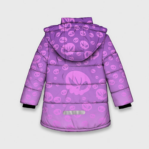 Зимняя куртка для девочки Brawl Stars virus 8 bit / 3D-Черный – фото 2