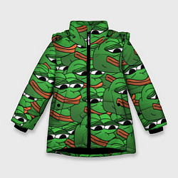 Зимняя куртка для девочки Pepe The Frog