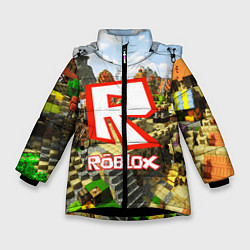 Куртка зимняя для девочки ROBLOX, цвет: 3D-черный