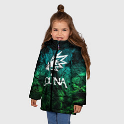 Куртка зимняя для девочки Louna, цвет: 3D-черный — фото 2