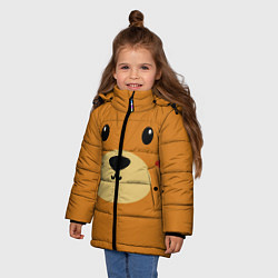 Куртка зимняя для девочки Мишка, цвет: 3D-черный — фото 2
