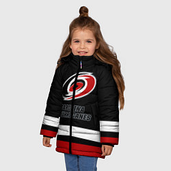 Куртка зимняя для девочки Каролина Харрикейнз, цвет: 3D-черный — фото 2