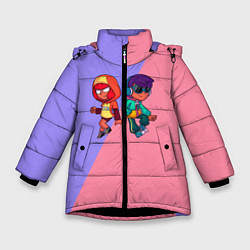 Куртка зимняя для девочки Leon and Nita, цвет: 3D-черный