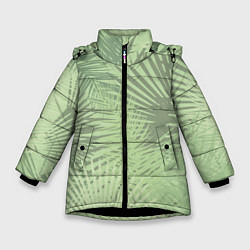 Куртка зимняя для девочки В джунгли, цвет: 3D-черный