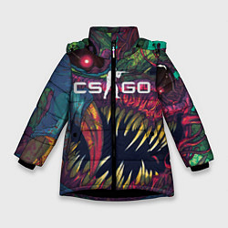 Куртка зимняя для девочки CS GO Hyper Beast, цвет: 3D-черный